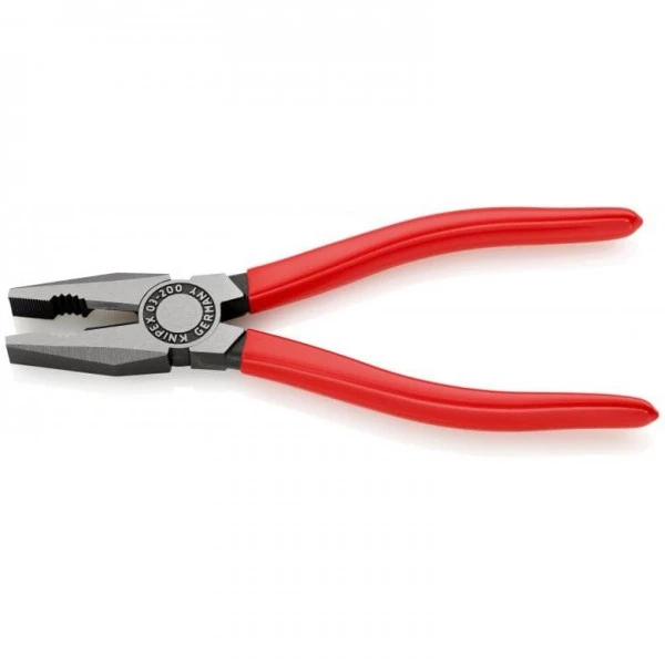 Knipex Kombizange Schwarz Atramentiert Mit Kunststoff überzogen 200 Mm, 03 01 200 – Bild 2