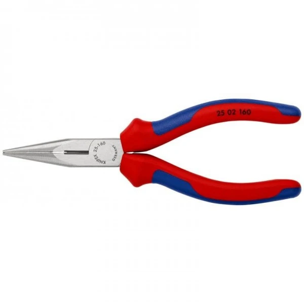 Knipex Flachrundzange Mit Schneide Schwarz Atramentiert 160 Mm, 25 02 160 – Bild 3