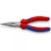 Knipex Flachrundzange Mit Schneide Schwarz Atramentiert 160 Mm, 25 02 160