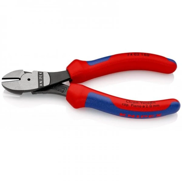 Knipex Kraft-Seitenschneider Schwarz Atramentiert Mit Mehrkomponenten-Hüllen 160 Mm, 74 02 160 – Bild 2