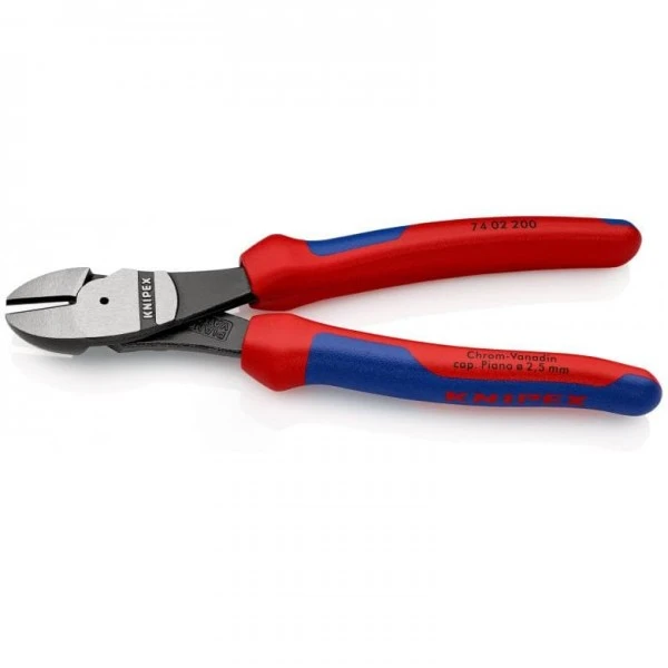 Knipex Kraft-Seitenschneider Schwarz Atramentiert Mit Mehrkomponenten-Hüllen 200 Mm, 74 02 200 – Bild 2