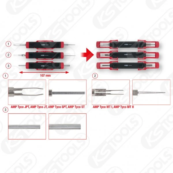 Ks Tools KS-Tools Universal Kabel-Entriegelungswerkzeug-Satz, 3-tlg., 154.0015 – Bild 3