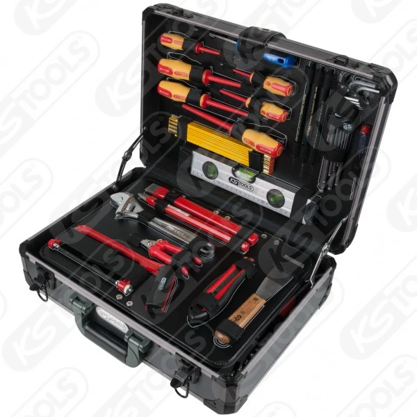 Ks Tools KS-Tools 1/4" + 1/2 Elektriker-Werkzeugkoffer, 128-tlg., 911.0628 – Bild 2