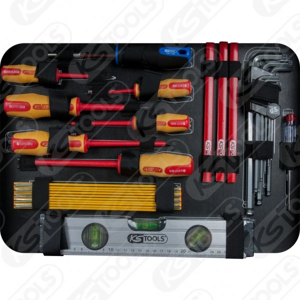 Ks Tools KS-Tools 1/4" + 1/2 Elektriker-Werkzeugkoffer, 128-tlg., 911.0628 – Bild 5