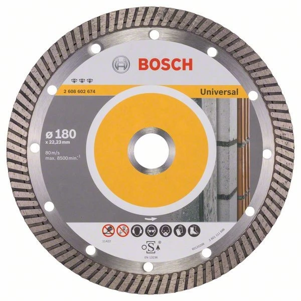 Bosch Diamanttrennscheibe Best For Turbo, 180 X 22,23 X 2,5 X 12 Mm 2608602674