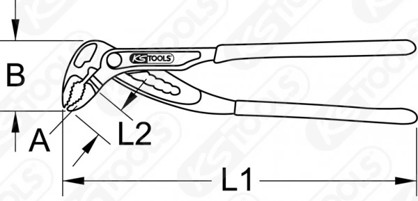 Ks Tools KS-Tools Wasserpumpenzange Mit Druckknopfverstellung, 240mm, 115.2010 – Bild 2